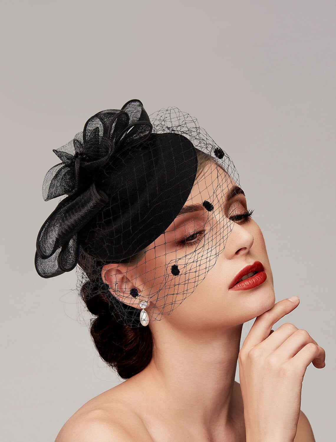 Wholesale Feathers / Net Fascinators / Hats / Headpiece with Feather / Cap / Flower 1 PC Wedding / Horse Race / Ladies Day Headpiece